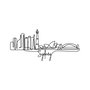 Wallity Sydney Escultura de Pared de Metal Negra
